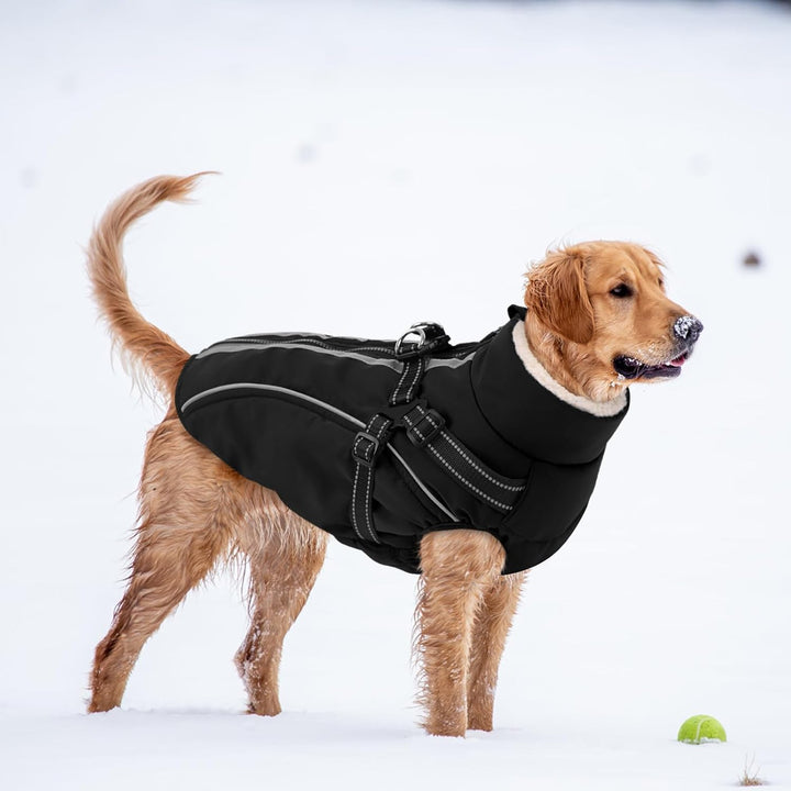 Hundemantel Hundejacke Warm Wintermantel mit Reissverschluss Winddichte & Winddichte mit Reflektorst