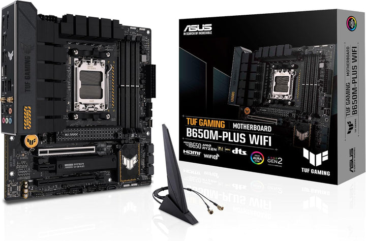 ASUS TUF GAMING B650M-PLUS WIFI Mainboard Sockel AMD AM5 (Ryzen 7000, micro-ATX, PCIe 5.0, DDR5-Spei