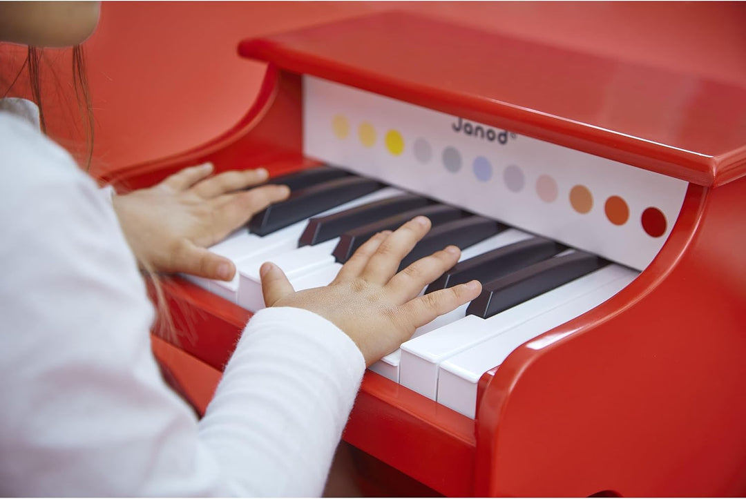 Janod - My First Confetti Elektronisches Holz-Klavier, Kinder-Musikinstrument, Spielzeugnachbildung