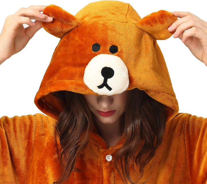 Katara 1744 (30+ Designs) Bären-Kostüm Teddy, Unisex Onesie/ Pyjama-Qualität für Erwachsene & Teenag