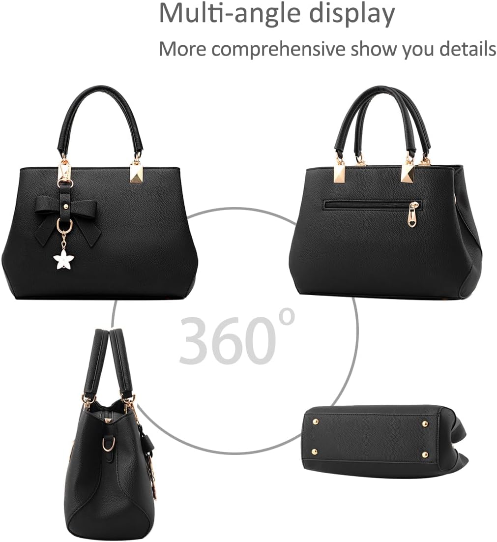 NICOLE & DORIS Damen Handtaschen Designer Tasche Elegante Frauen Umhängetasche PU Leather Shopper He