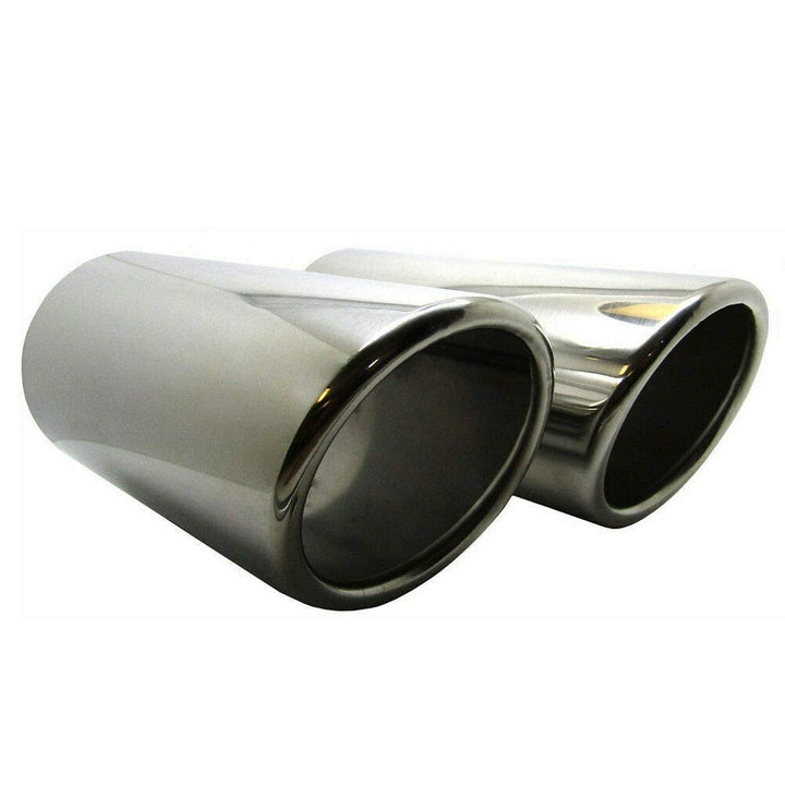Doppel Auspuffblende Endrohr Endstuck Auspuff Blende Schalldampf Sportauspuff Schalldampf Sport Rund