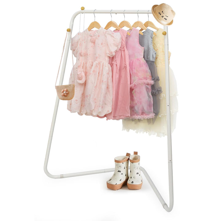 YGJT Kinder Kleiderständer, Garderobe mit Ablage & Kleiderstange für Kinderzimmer, Mädchenzimmer & S