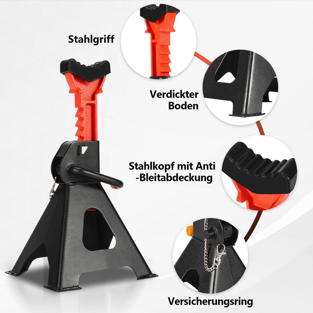 Herrselsam Unterstellbock 3T Tragfähigkeit Unterstellbock Höhenverstellbar 285-430mm Unterstellbock