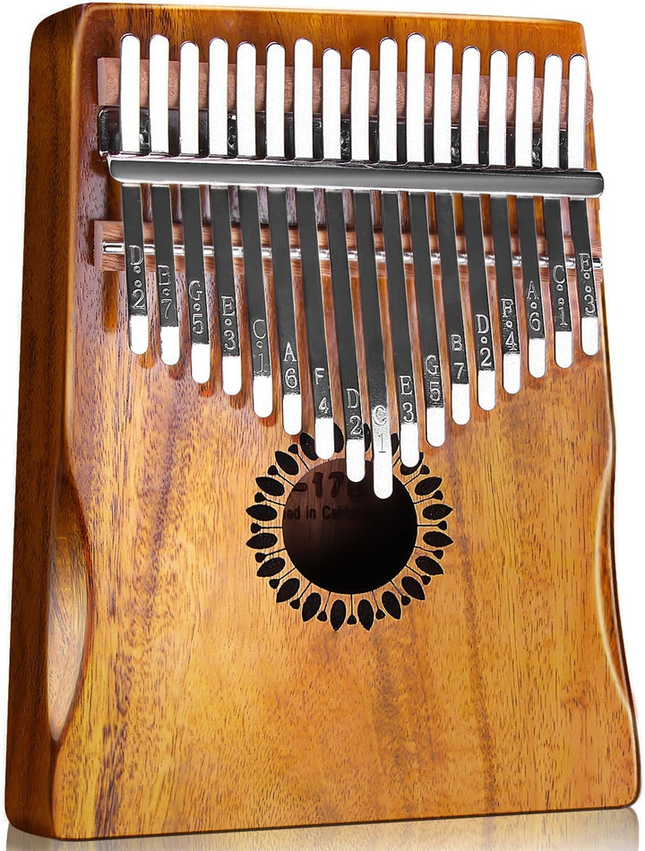 Newlam Kalimba Daumenklavier 17 Tasten Musikinstrument, Fingerklavier Instrument Klaviergeschenk für