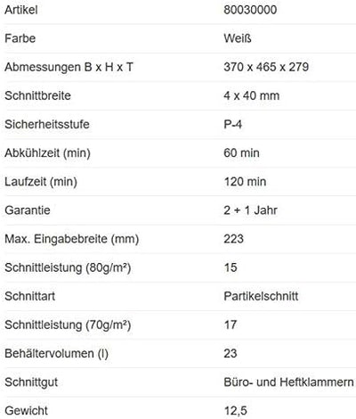 Leitz IQ Aktenvernichter Office Sicherheitsstufe P4 mit Touch-Funktionstasten, Partikelschnitt, 17-1