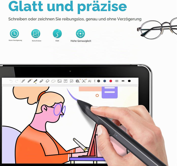 Stylus Pen für HP Envy X360 Pavilion X360 Specter X360 Spectre X2 Envy X2 Wiederaufladbarer MPP 2.0