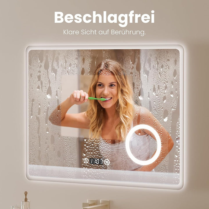 EMKE® LED Badspiegel Lichtspiegel LED Spiegel Wandspiegel mit Touch-Schalter Badspiegel mit Beleucht