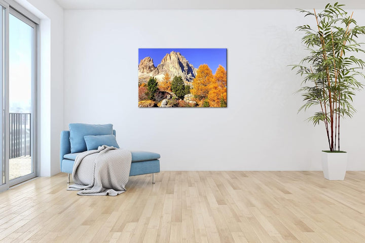 deyoli die atemberaubenden Dolomiten Italiens Format: 80x60 als Leinwandbild, Motiv fertig gerahmt a
