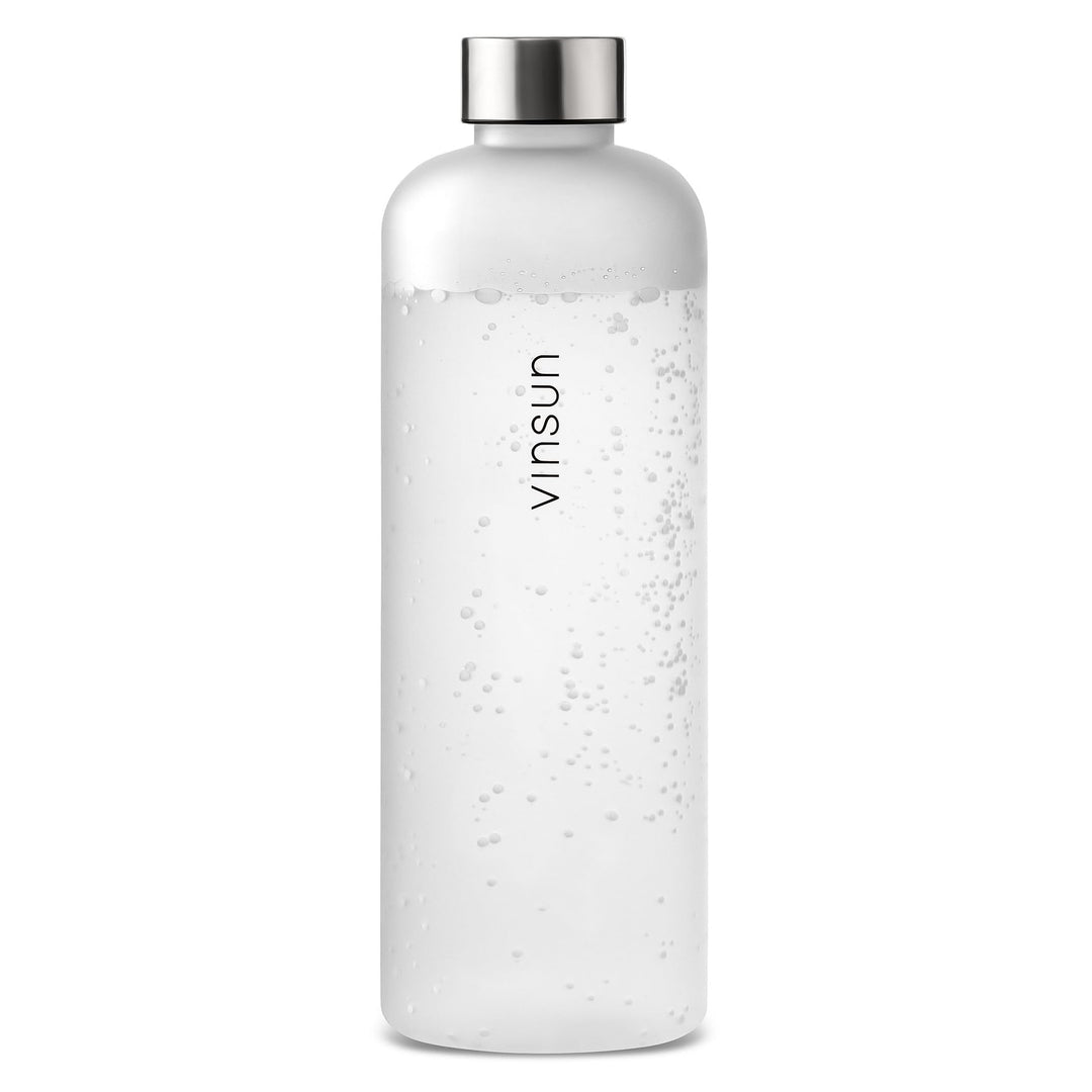 VINSUN Trinkflasche 650ml, 1000ml, 1500ml - auslaufsicher, Kohlensäure geeignet, BPA frei, Tritan -
