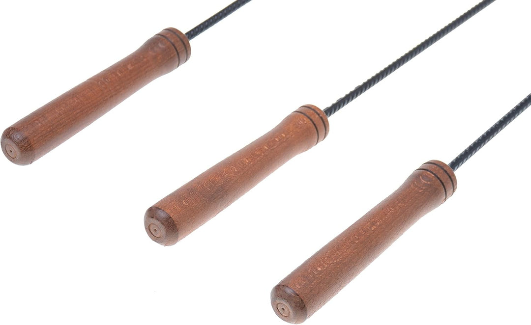 3er Set kaminbesteck schwarz, Kaminzubehör, Kaminwerkzeug, Kamingarnitur mit Schürhaken, Aschekratze