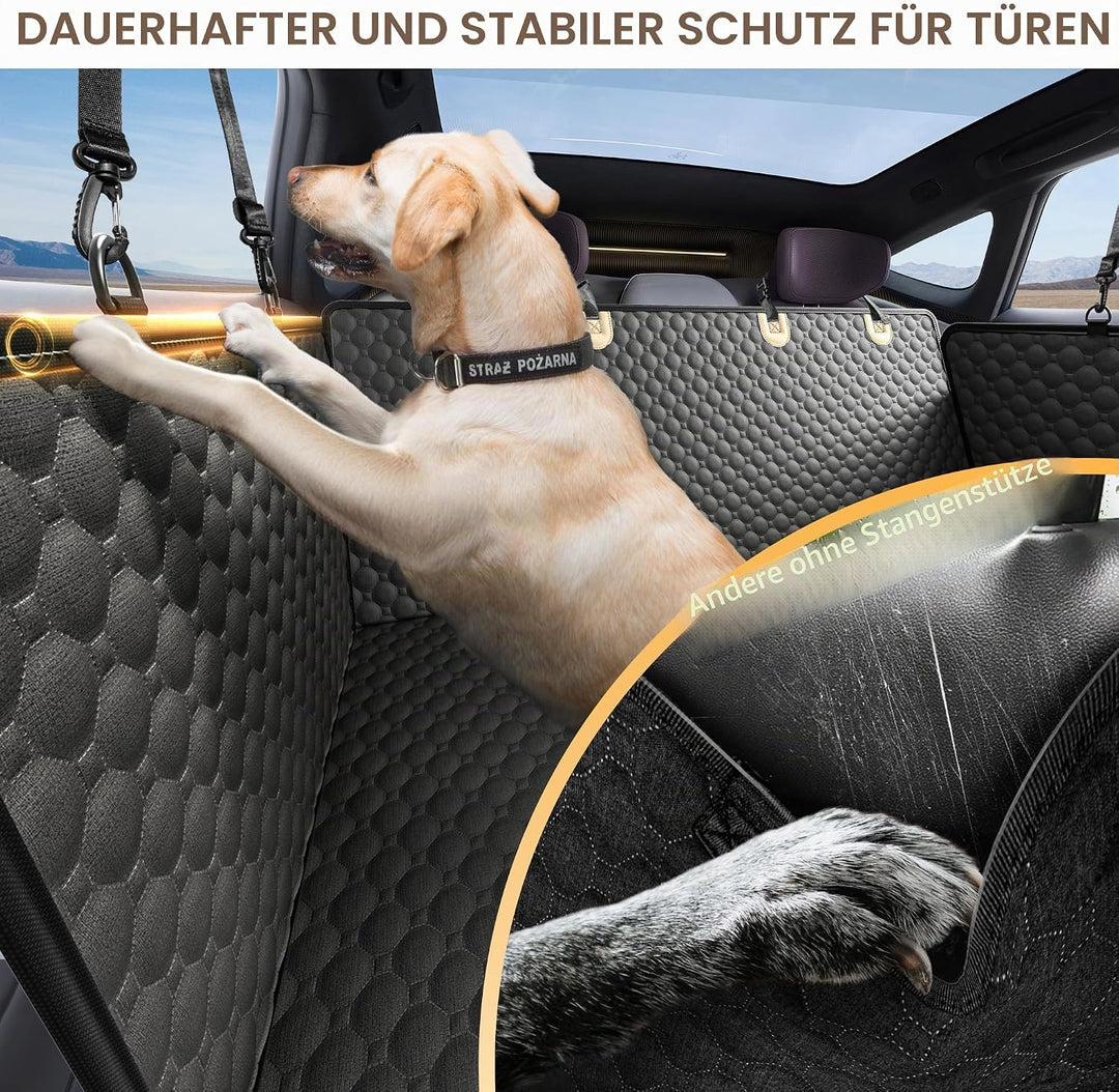Rücksitzverlängerung für Hunde, PVC-Stangenunterstützung und harte Unterseite, Autositzbezug für Hun