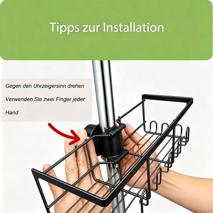 HouseUp Duschablage Ohne Bohren, 2 Stück Duschstangen-aufbewahrungsregal Edelstahl für 18 mm-25 mm D