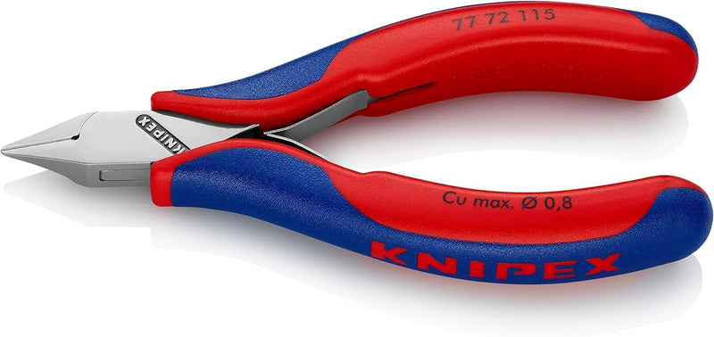 Knipex Elektronik-Seitenschneider mit Mehrkomponenten-Hüllen 115 mm 77 72 115 spitzer Minikopf, mit