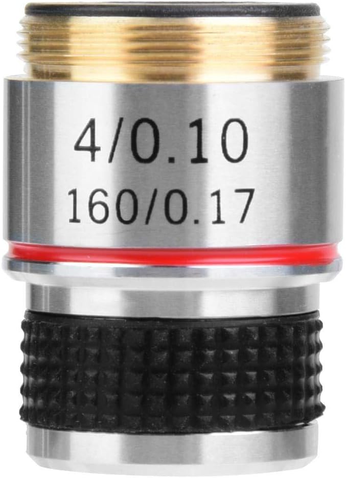 Mikroskoplinse, 4X 185 Biologisches Mikroskop Achromatische Objektive Linse 160/0,17 5 × 5 × 5 cm Be