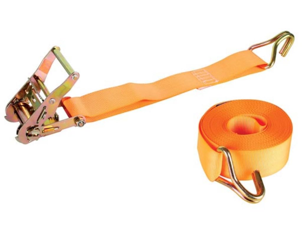 Perel ARAT5 Spanngurt mit Ratsche Und Haken, Maximal Last: 1000 kg, 9 m x 50 mm Abmessungen