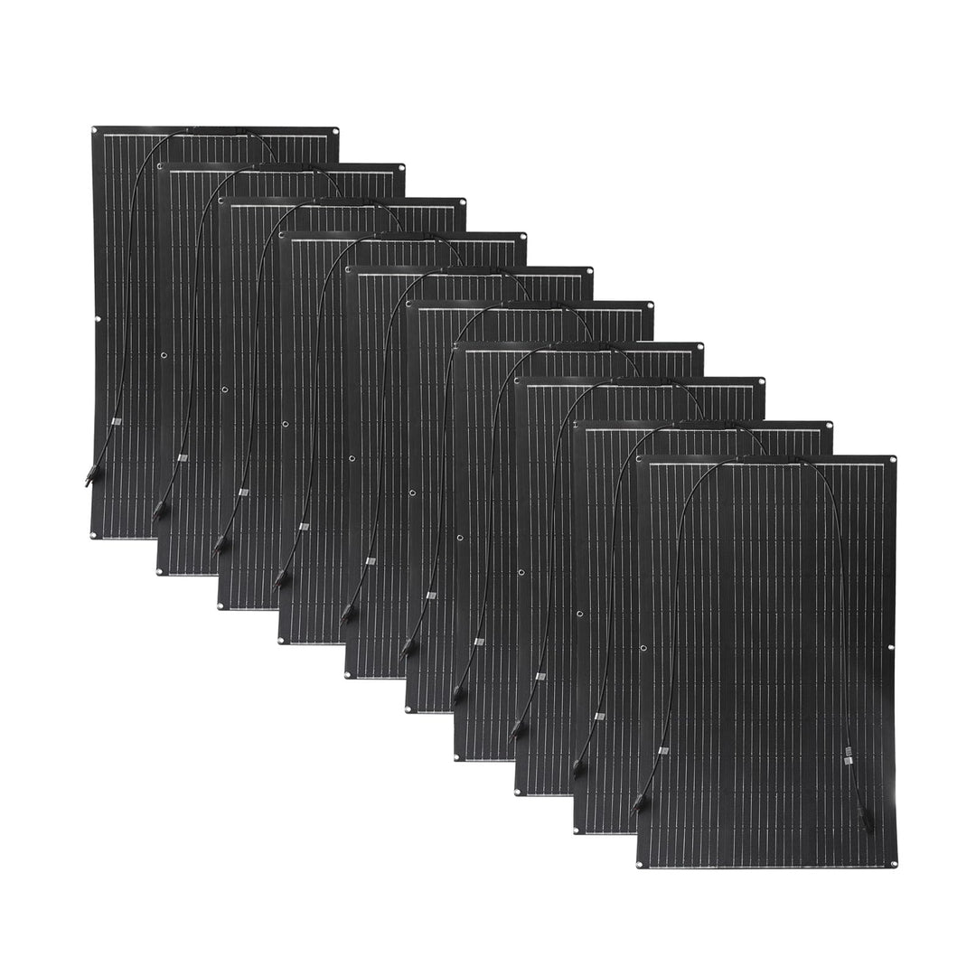 1000W 12V Flexibel Solarpanel 10x100W 18V ETFE Monokristallin Solarmodul für Batterien, Marine, Wohn