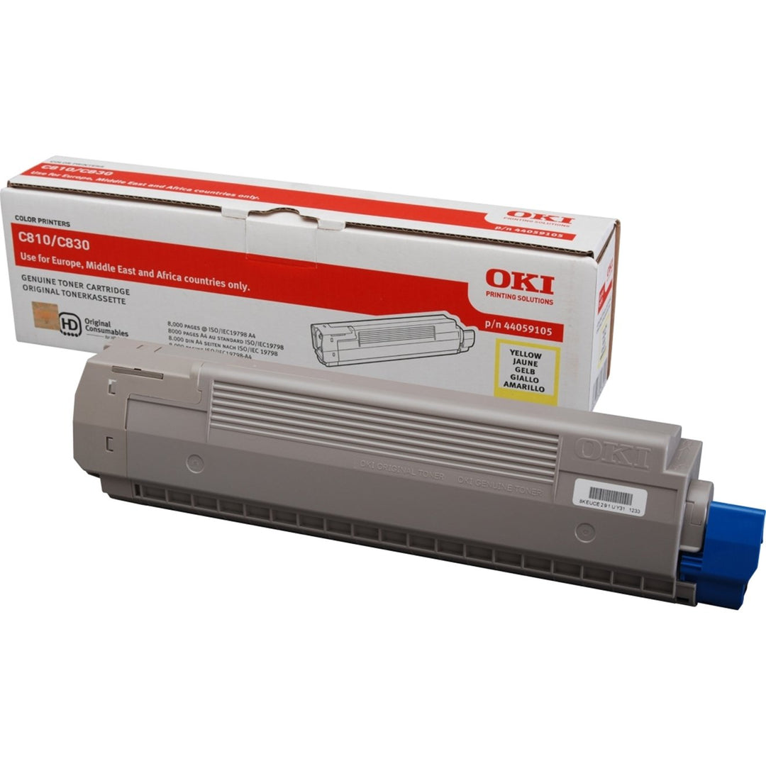 OKI 44059105 C810, C830 Tonerkartusche 8.000 Seiten, gelb, Gelb