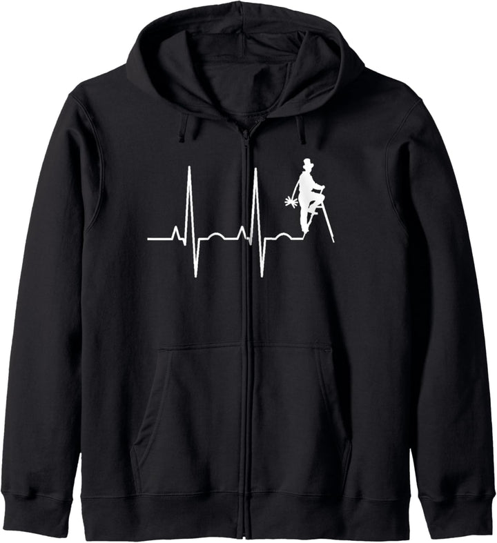 Schornsteinfeger Heartbeat Kaminkehrer Kleeblatt Geschenk Kapuzenjacke