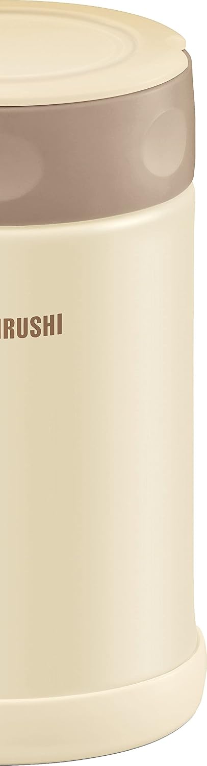 Zojirushi Lebensmittelbehälter aus Edelstahl, mittelgross, cremefarben 17 fl oz Cremefarben, 17 fl o