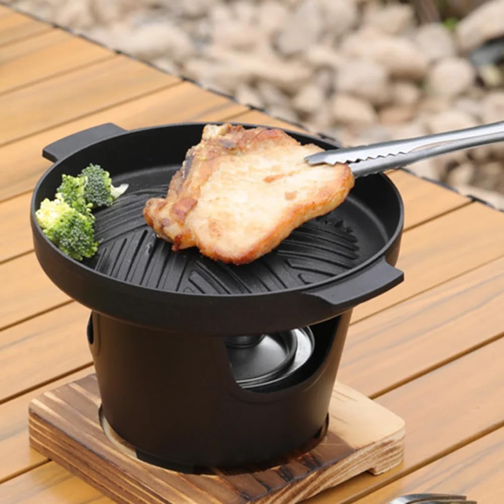 Mini-BBQ-Grill, Rauchfreier Japanischer Tischgrill für Den Innenbereich, Kleiner Grilltopf, Koreanis