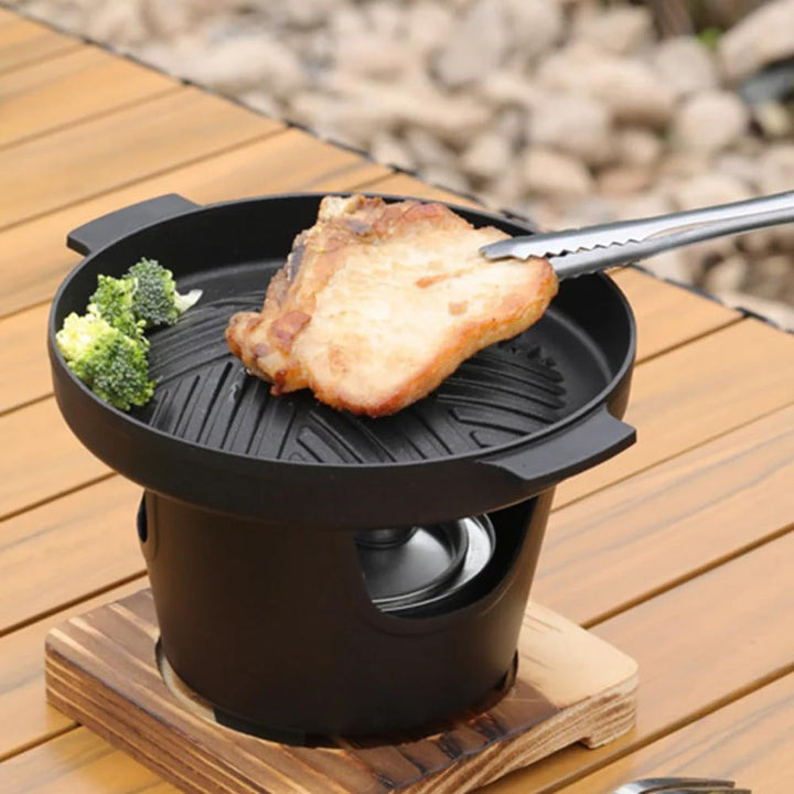 Mini-BBQ-Grill, Rauchfreier Japanischer Tischgrill für Den Innenbereich, Kleiner Grilltopf, Koreanis