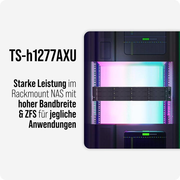 QNAP TS-h1277AXU-RP-R5-16G | 12-Bay 3,5"/2,5"-inch SATA, Ryzen Pro CPU, 2 x 2.5 GbE + 2 x 10GbE Base