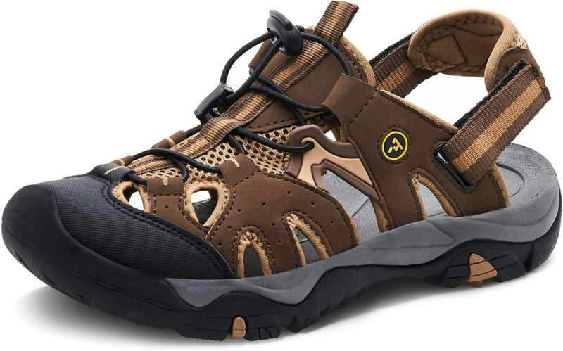 ATIKA Damen athletische Outdoor-Wandersandalen mit geschlossenem Zehensystem, leichte Sportsandalen