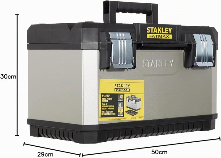 Stanley FatMax Werkzeugkoffer / Werkzeugbox (20", 50x29x30cm, Trage mit Bi-Material Griff, robuste B