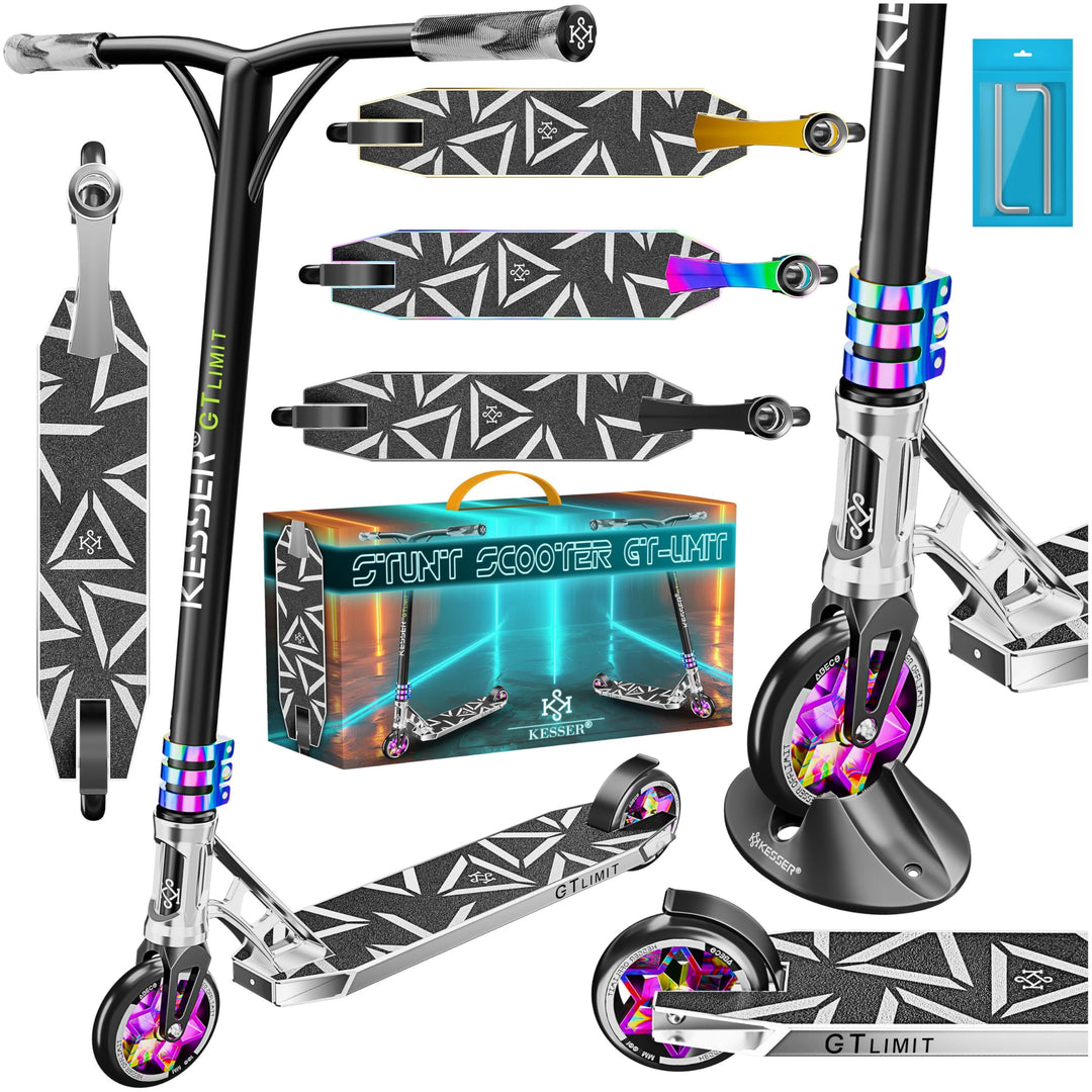 KESSER® Stunt Scooter GT-Limit 360° Lenkung Funscooter Stuntscooter mit Ständer ABEC 9 Kugellagern,