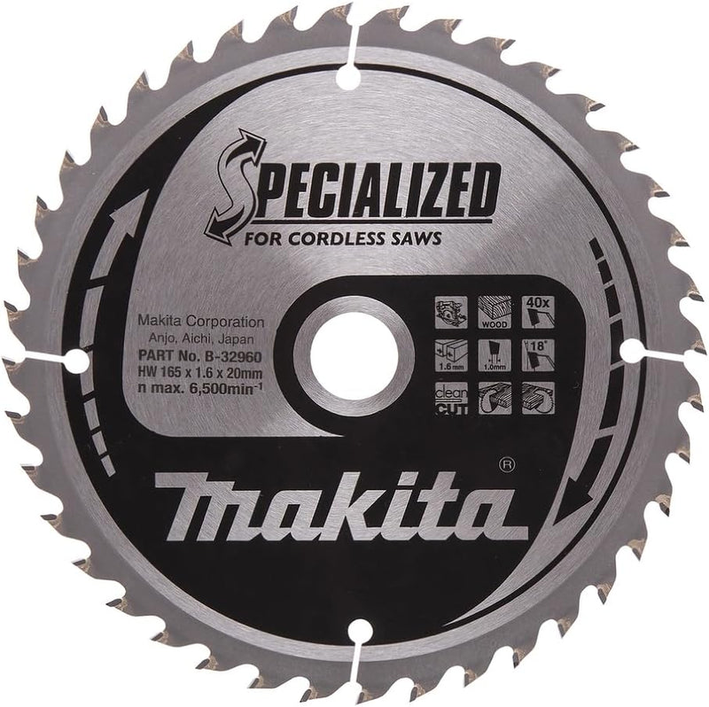 Makita B-32960 Kreissägeblatt Ø165/20 mm, 40Z