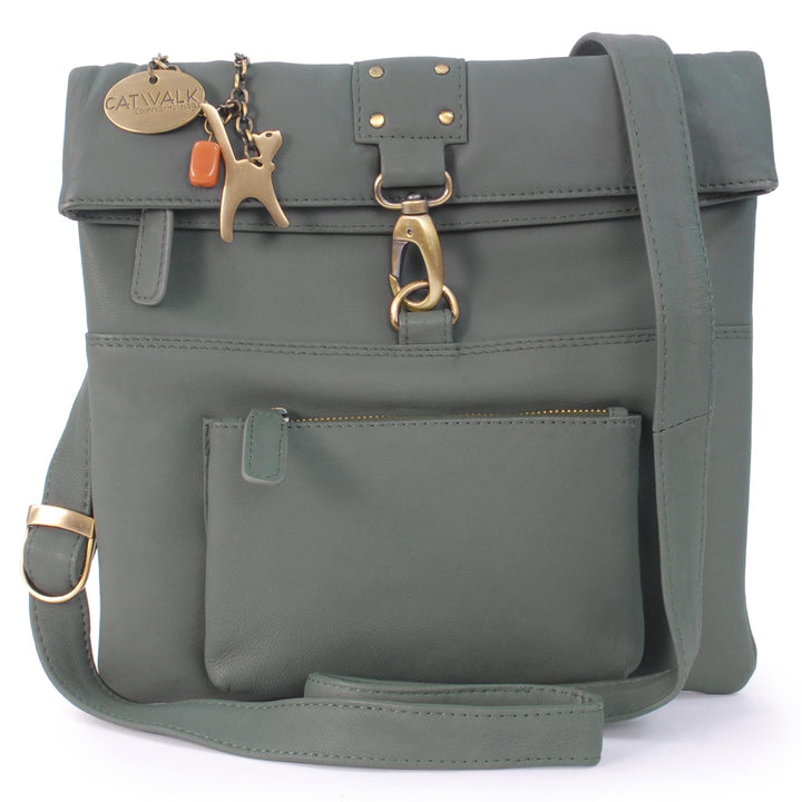 Catwalk Collection Handbags - Leder - Damen Leder Umhängetasche/Handtasche/Messenger/Schultertasche