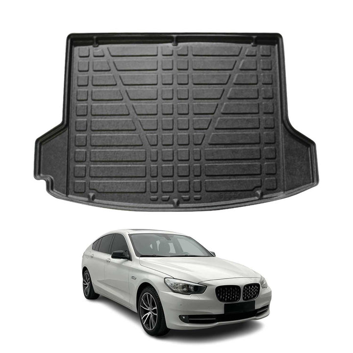 OMAC Kofferraumwanne Laderaumwanne kompatibel mit BMW 5er F07 2009-2016 Gummi TPE Schwarz Kofferraum