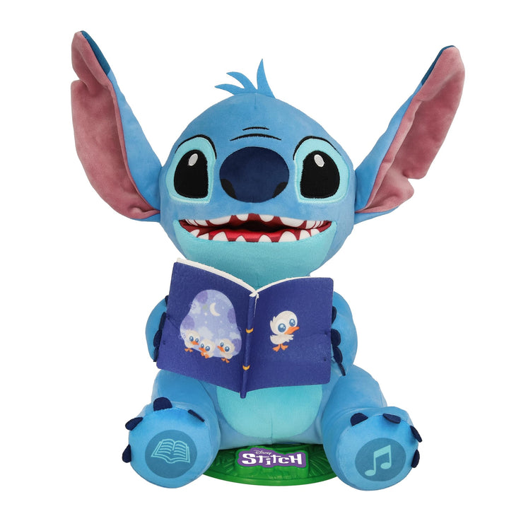 Stitch Storyteller Disney, interaktives Plüschtier von Lilo & Stitch, der 4 Lieder singt und 4 Gesch