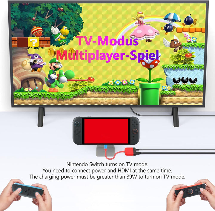 Switch Dock für Nintendo Switch/OLED Switch, 3-in-1 Mini Switch TV Dock mit 4K HDMI USB 3.0 Port USB