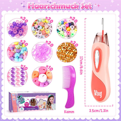 Geschenk Mädchen 6 7 8 9 10 Jahre: Kinder Spielzeug ab 5-12 Jahre Haarschmuck für Mädchen, Haarflech