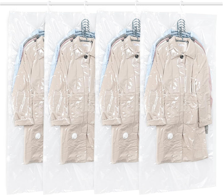 Vakuumbeutel zum Aufhängen, platzsparende Vakuumbeutel für Kleidung, Anzüge, Kleider, Mäntel oder Ja