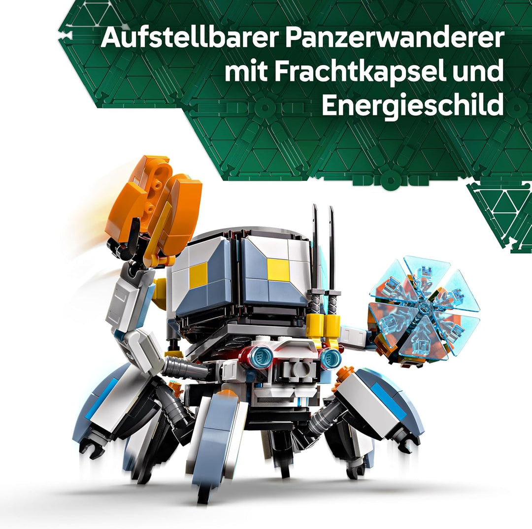 LEGO Horizon Adventures Aloy und Varl vs. Panzerwanderer und Sägezahn, Spielzeug mit Monstermaschine
