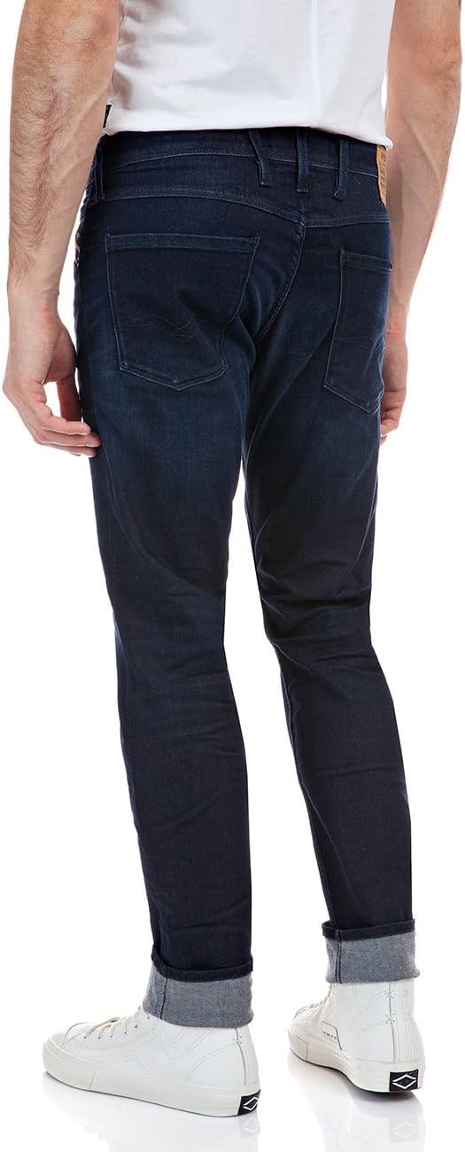 Replay Herren Jeans Anbass Slim-Fit mit Power Stretch 29W / 30L Blu (Blu Scuro 781), 29W / 30L Blu (