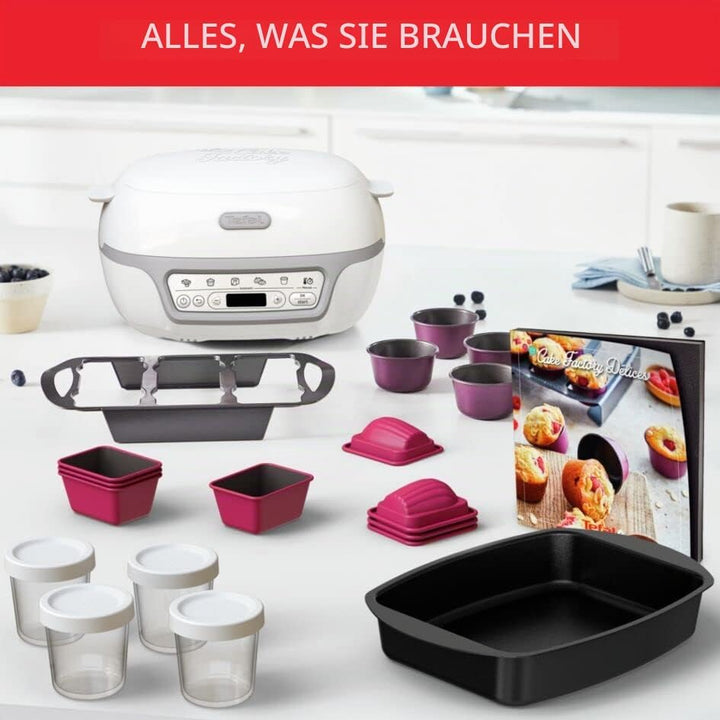 Tefal Cake Factory Délices Kuchenmaschine, 5 Auto-Programme, manuelle Modus, CreaBake, Muffinformen,