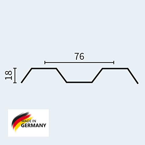 KAISER plastic® Wellplatte | Xtra Strong (PC) | glatt und klar | 76/18-1mm Stärke | 90 x 120 cm | St
