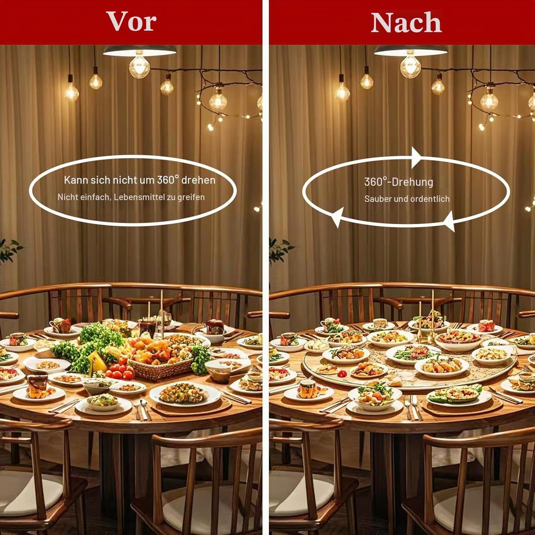 Drehbare Drehscheibe Hochleistungs Aluminiumlegierung Rotierende Lager Drehscheibe Runder Esstisch G