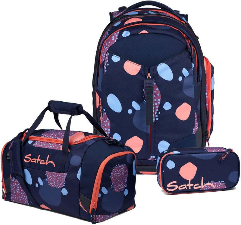 satch Match Schulrucksack Set 3tlg. inkl. Schlamperbox und Sporttasche Coral Reef, Coral Reef