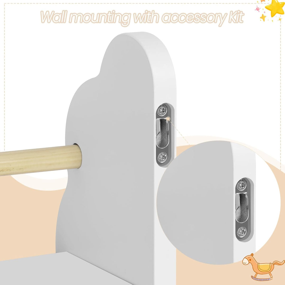 WOLTU Bücherregal Kinder Wand 3er Set, Wandregal Kinderzimmer, Kinderregal für Buchaufbewahrung, aus
