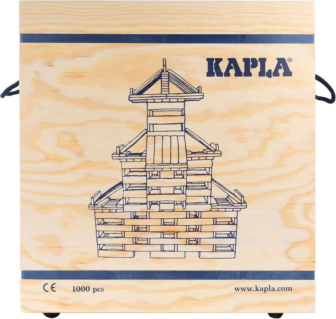 KAPLA - 1000er KISTE - 1000 Holzplättchen, Konstruktionsspiel, Bausteine & Holzspielzeug, ab 2 Jahre