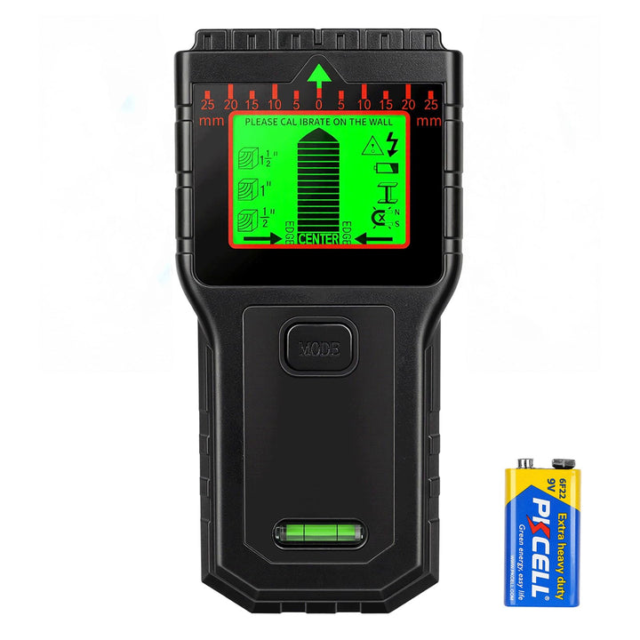Leitungssucher - Multifunktionaler Ständerdetektor mit LCD-Display | akustischem Alarm, Kabeldetekto
