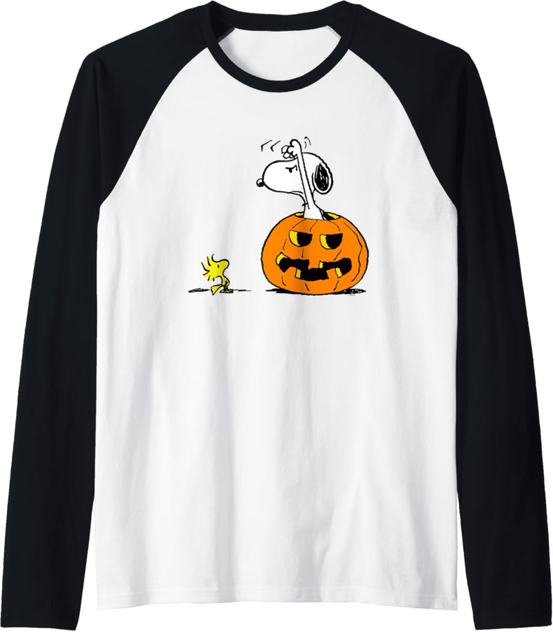 Peanuts Snoopy and Woodstock Nicht verängstigt Halloween Raglan