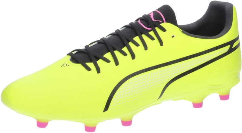 PUMA Unisex King Pro Fg/Ag Soccer Shoe 36 EU Electric Lime Puma Black Poison Pink, 36 EU Electric Li