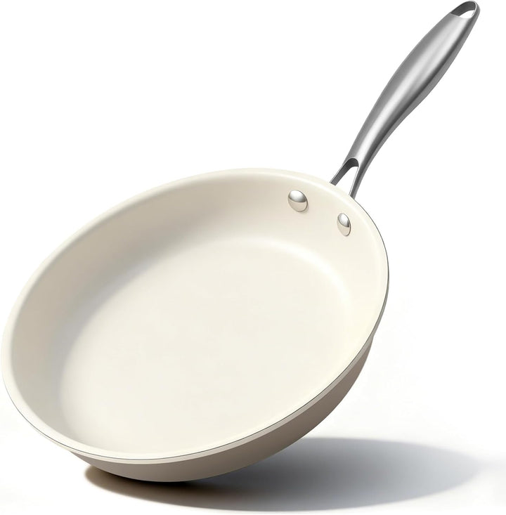 24cm Keramik Bratpfanne Antihaft - PFAS-, PFOA- &amp; PTFE-frei, Induktionseignet, Ofenfest &amp; Spülmaschi