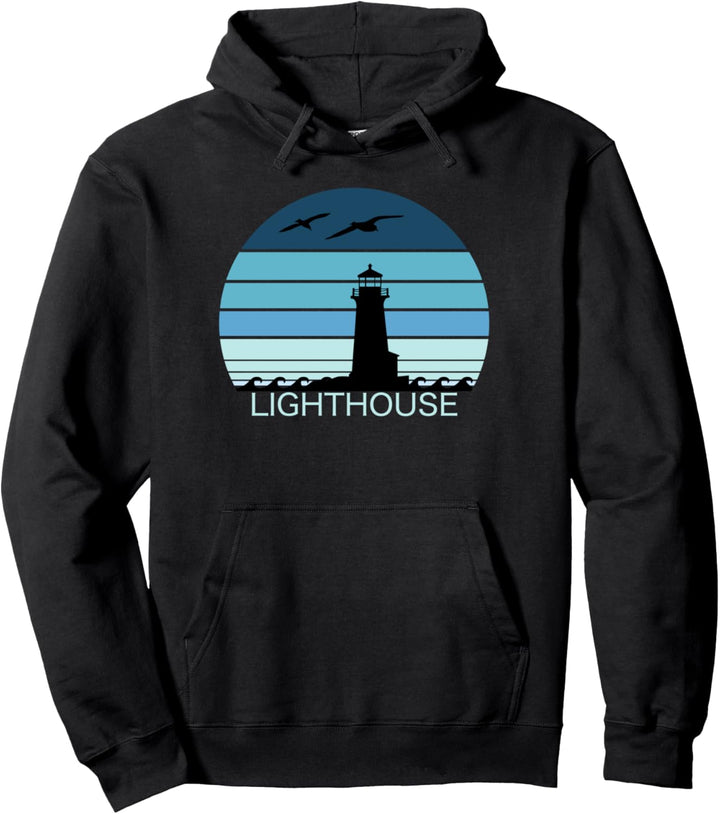 Leuchtturm mit Möwen am Meer Leuchtturm Pullover Hoodie